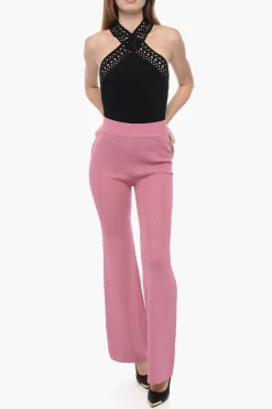 Pantaloni Palazzo a Costine e a Vita Alta></noscript>Remain New