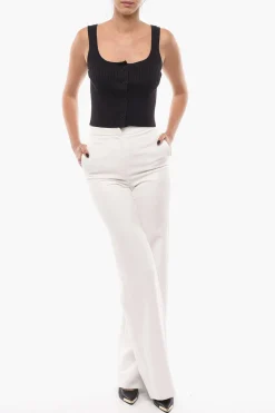 Sale Pantaloni Palazzo A Vita Alta Donna Pantaloni