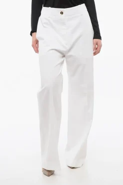 Hot Pantaloni Palazzo a Vita Alta Donna Pantaloni