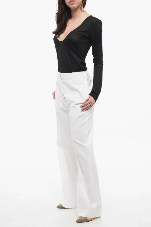 Hot Pantaloni Palazzo a Vita Alta Donna Pantaloni