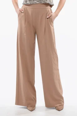 Online Pantaloni Palazzo ALEIDA a Una Pince con Elastico in Vita Donna Pantaloni