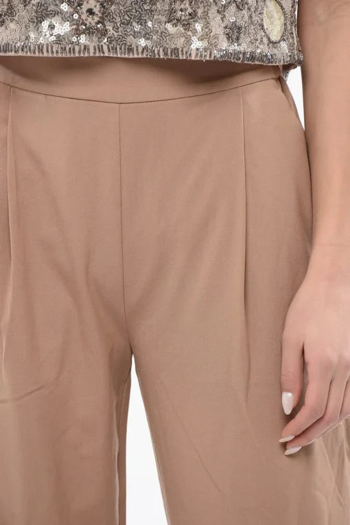 Online Pantaloni Palazzo ALEIDA a Una Pince con Elastico in Vita Donna Pantaloni