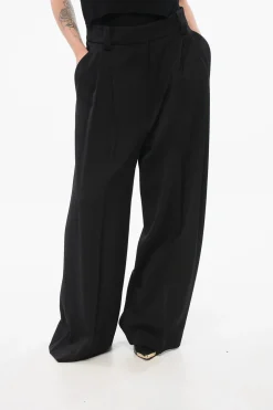 Pantaloni Palazzo con Pince>Khaite Outlet