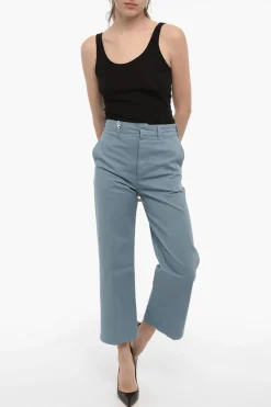 Pantaloni Palazzo Crop a Tinta Unita></noscript>Department 5 Online
