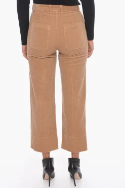 Online Pantaloni Palazzo Crop in Corduroy Donna Pantaloni