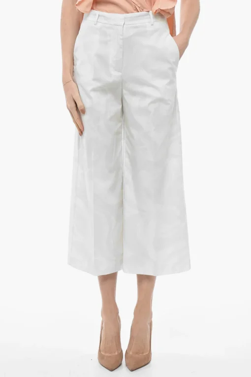 Pantaloni Palazzo Cropped Fit in Cotone>Etro Clearance