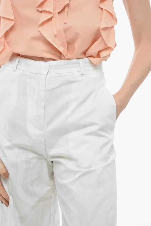 Pantaloni Palazzo Cropped Fit in Cotone>Etro Clearance