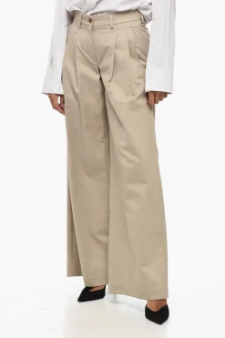 Pantaloni Palazzo in Cotone a 2 Pinces>Jejia Discount