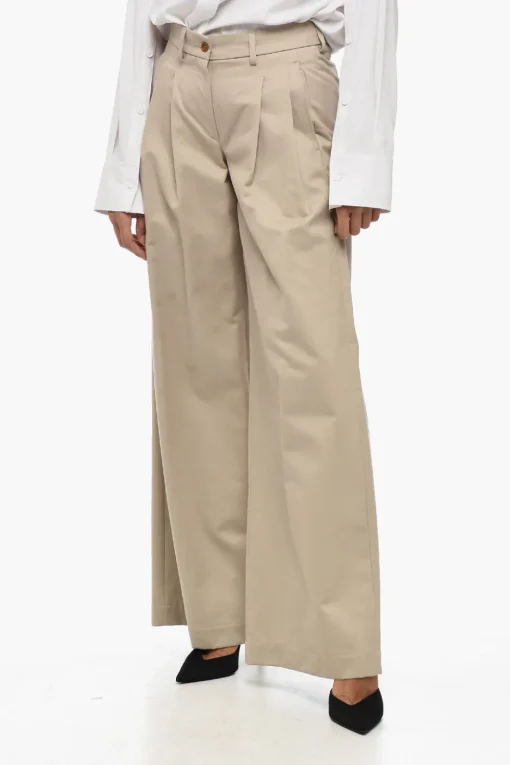 Pantaloni Palazzo in Cotone a 2 Pinces>Jejia Discount