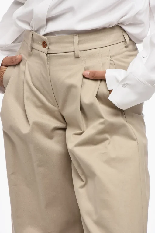 Pantaloni Palazzo in Cotone a 2 Pinces>Jejia Discount