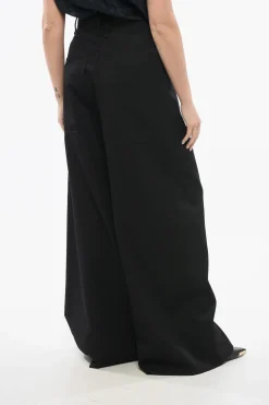 Pantaloni Palazzo in Lana con Zip>The Attico Sale