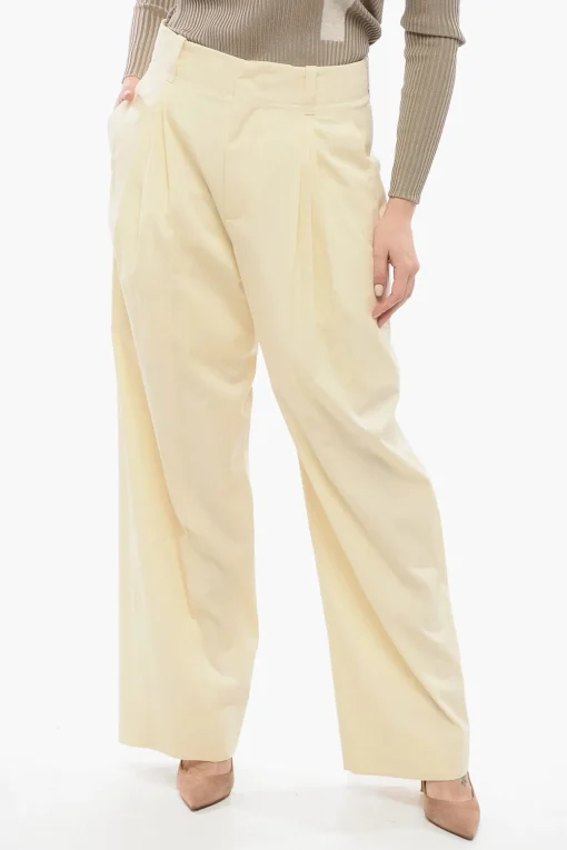 Pantaloni Palazzo in Misto Seta>Bottega Veneta Sale