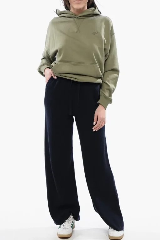 Best Pantaloni Palazzo in Misto Cashmere a Coste Donna Pantaloni