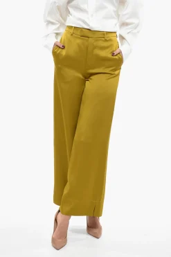 Pantaloni Palazzo in Satin con Passanti>Saint Laurent Hot