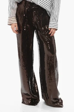 Hot Pantaloni Palazzo TRINITY con Pailletets Donna Pantaloni