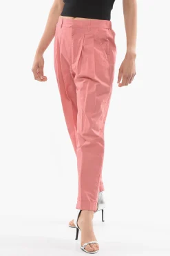 Sale Pantaloni PREPPY Doppia Pinces ad Orlo con Risvolto Donna Pantaloni