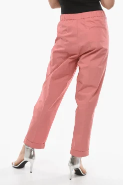 Sale Pantaloni PREPPY Doppia Pinces ad Orlo con Risvolto Donna Pantaloni