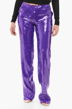 Clearance Pantaloni Relaxed Fit in Paillettes Donna Pantaloni