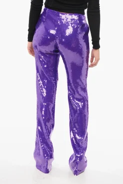 Clearance Pantaloni Relaxed Fit in Paillettes Donna Pantaloni