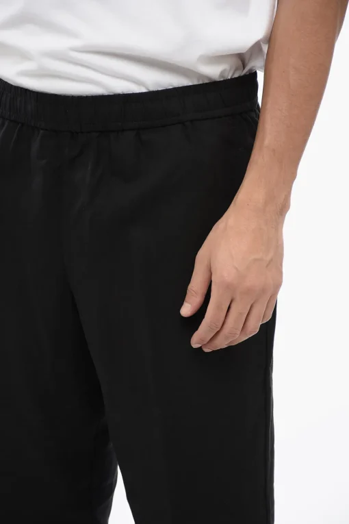 Hot Pantaloni REM in Misto Lino con Elastico in Vita Uomo Pantaloni