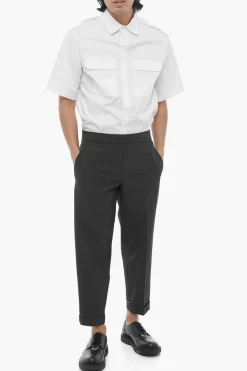 Fashion Pantaloni REM Slim Fit a Vita Bassa con Elastico in Vita Uomo Pantaloni