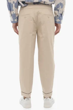 Clearance Pantaloni REM Slim Fit a Vita Bassa con Elastico in Vita Uomo Pantaloni