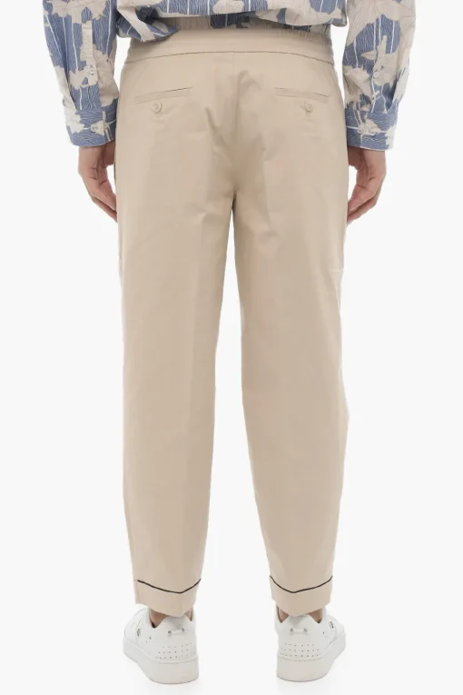Clearance Pantaloni REM Slim Fit a Vita Bassa con Elastico in Vita Uomo Pantaloni