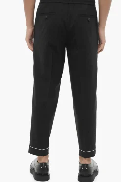 Clearance Pantaloni REM Slim Fit a Vita Bassa con Elastico in Vita Uomo Pantaloni