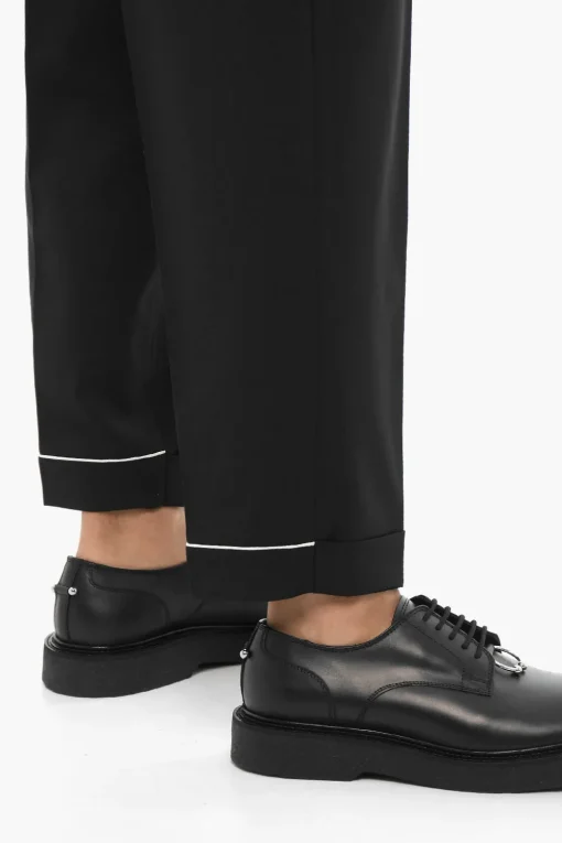 Clearance Pantaloni REM Slim Fit a Vita Bassa con Elastico in Vita Uomo Pantaloni