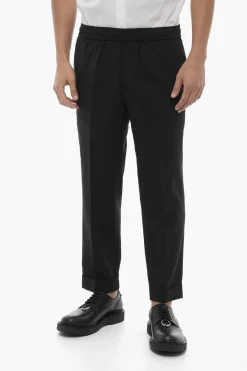 Pantaloni REM Slim Fit a Vita Bassa con Elastico in Vita>Neil Barrett Sale