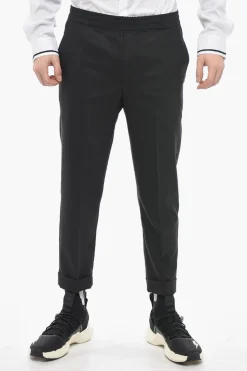 Online Pantaloni REM Slim Fit con Elastico in Vita Uomo Pantaloni