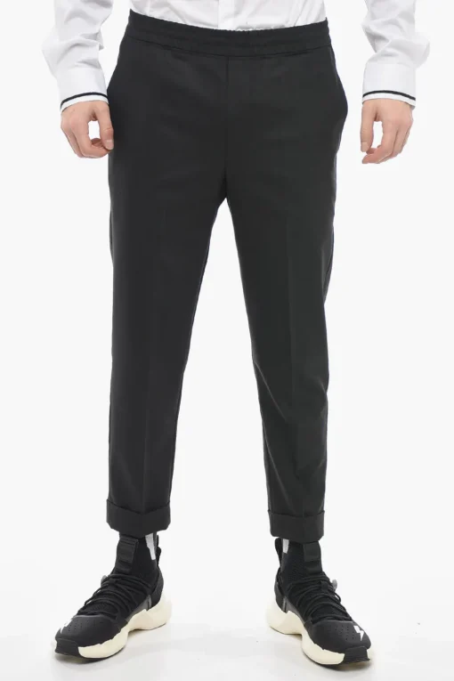 Online Pantaloni REM Slim Fit con Elastico in Vita Uomo Pantaloni