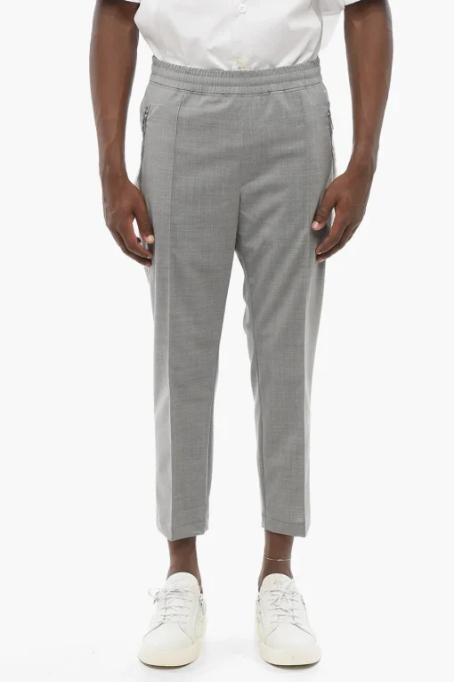 Pantaloni REM Slim Fit con Elastico in Vita e Zip alla Caviglia>Neil Barrett Fashion