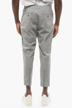 Pantaloni REM Slim Fit con Elastico in Vita e Zip alla Caviglia>Neil Barrett Fashion