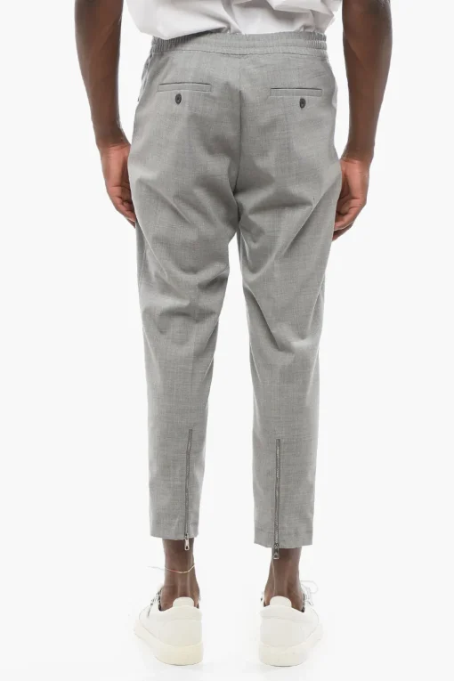 Pantaloni REM Slim Fit con Elastico in Vita e Zip alla Caviglia>Neil Barrett Fashion