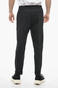 Pantaloni REM Slim Fit in Misto Lana con Elastico in Vita>Neil Barrett New