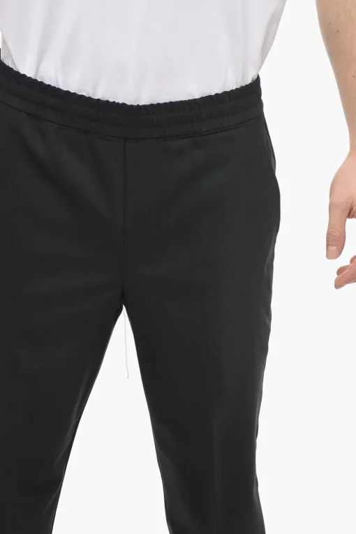 Pantaloni REM Slim Fit in Misto Lana con Elastico in Vita>Neil Barrett New