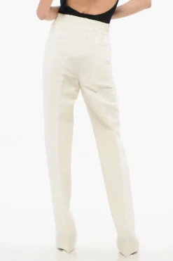 Online Pantaloni Sartoriali a Vita Alta con Pince Donna Pantaloni