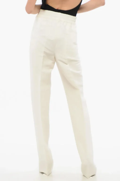 Online Pantaloni Sartoriali a Vita Alta con Pince Donna Pantaloni