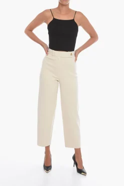 Online Pantaloni Sartoriali MADELEINE in Maglia di Viscosa Donna Pantaloni