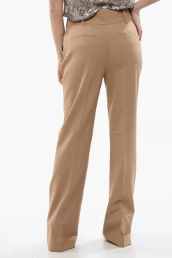 Discount Pantaloni SEVENH in Misto Lana a Vita Alta Donna Pantaloni