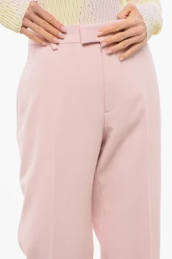 Discount Pantaloni Sigaretta in Lana con Pince Donna Pantaloni
