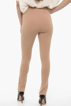 Outlet Pantaloni Skinny Fit con Spacco alla Caviglia Donna Pantaloni
