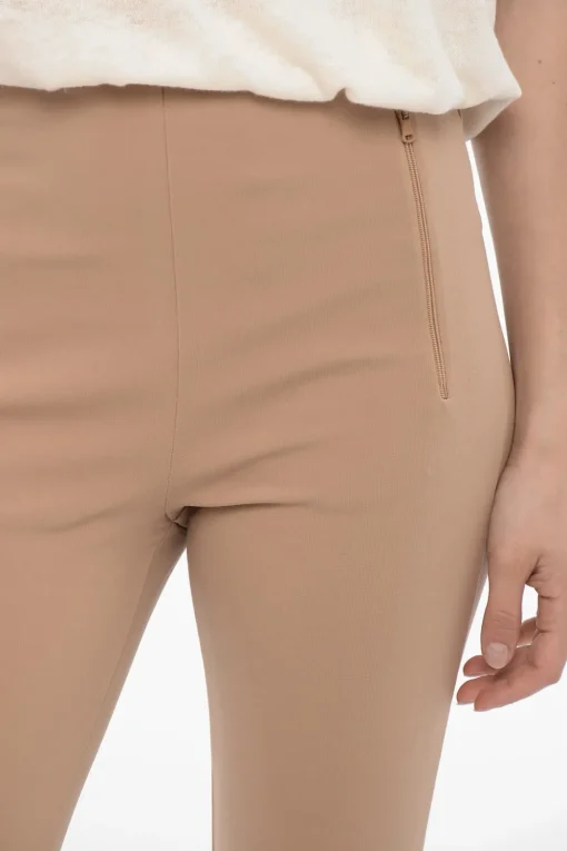 Outlet Pantaloni Skinny Fit con Spacco alla Caviglia Donna Pantaloni