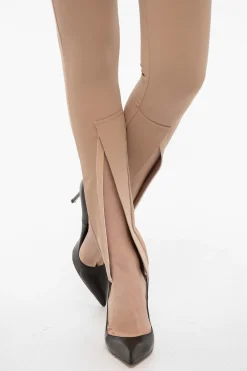 Outlet Pantaloni Skinny Fit con Spacco alla Caviglia Donna Pantaloni