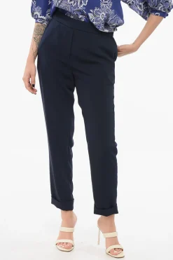 Hot Pantaloni Slim con Risvolti Donna Pantaloni