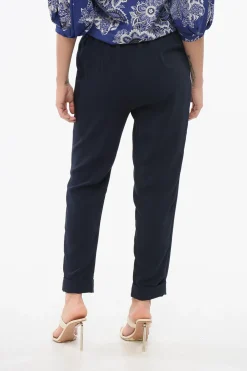 Hot Pantaloni Slim con Risvolti Donna Pantaloni