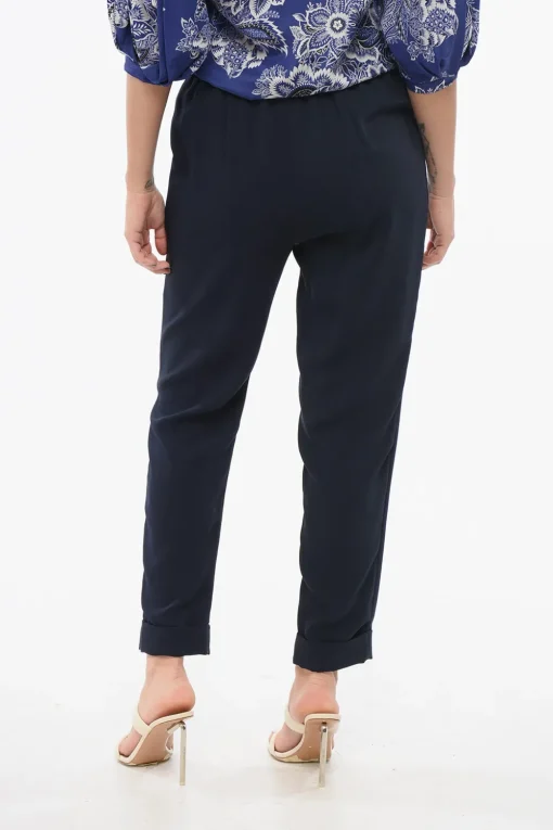 Hot Pantaloni Slim con Risvolti Donna Pantaloni