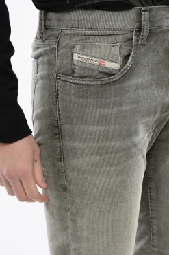 Discount Pantaloni Slim Fit 2019 D-STRUKT in Velour a Coste Vita Bassa Uomo Pantaloni
