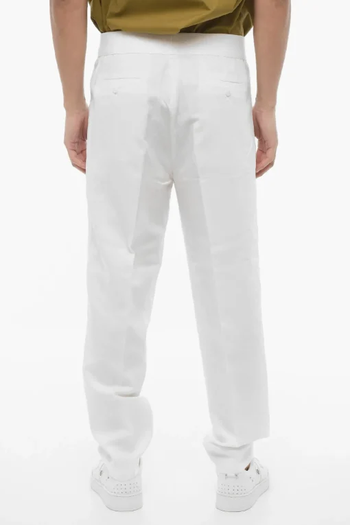 Pantaloni Slim Fit a Doppia Pince con Elastico in Vita>Neil Barrett New